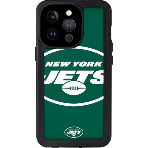 NFL New York Jets Large Logo iPhone 15 Pro Waterproof Case