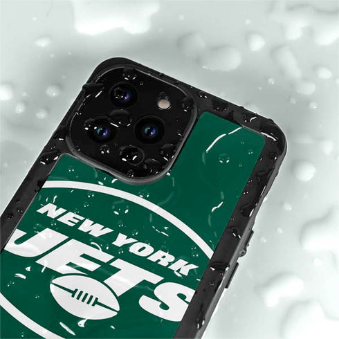 NFL New York Jets Large Logo iPhone 15 Pro Waterproof Case