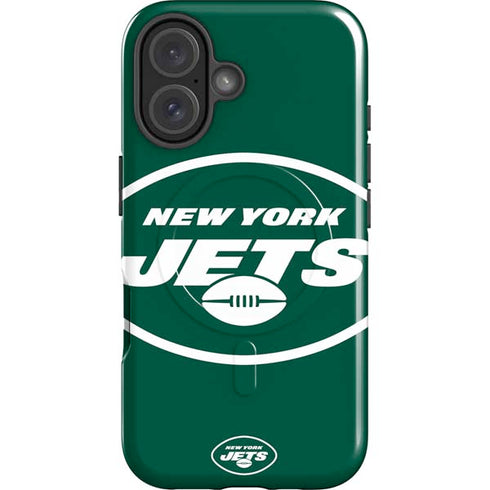 NFL New York Jets Large Logo iPhone 16 Magsafe Impact Case
