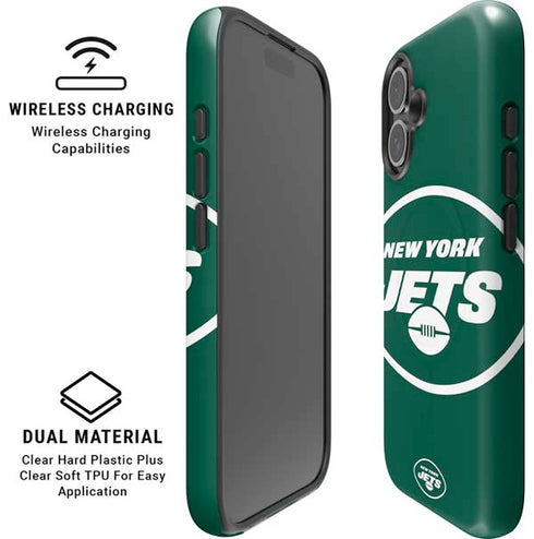NFL New York Jets Large Logo iPhone 16 Magsafe Impact Case