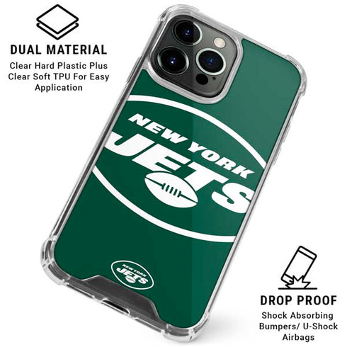 NFL New York Jets Large Logo iPhone 16 Pro Max Clear Case