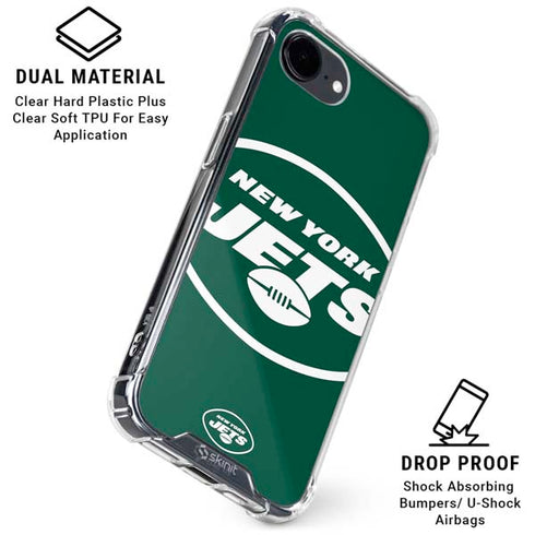 NFL New York Jets Large Logo iPhone 16e Clear Case