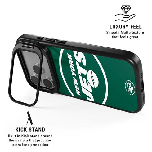 NFL New York Jets Large Logo iPhone 17 Pro Kickstand Case