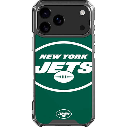 NFL New York Jets Large Logo iPhone 17 Pro Max Clear Case