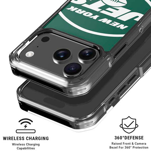 NFL New York Jets Large Logo iPhone 17 Pro Max Clear Case
