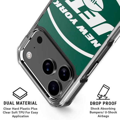 NFL New York Jets Large Logo iPhone 18 Pro Clear Case