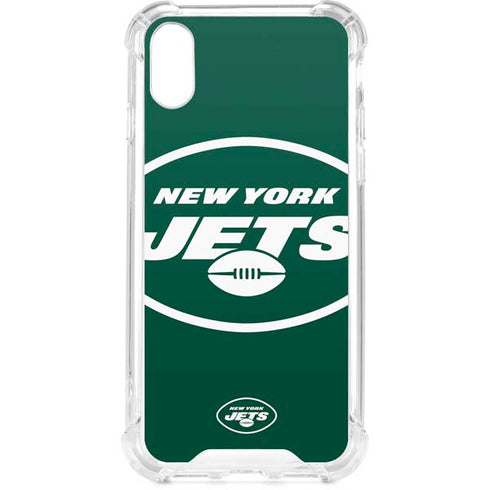 NFL New York Jets Large Logo iPhone XS Clear Case