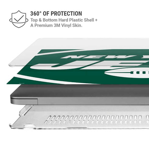 NFL New York Jets Large Logo MacBook Pro 14in (2021-24) Case plus Skin