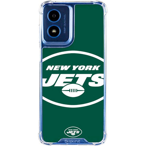 NFL New York Jets Large Logo Moto G Play 4G (2024) Clear Case