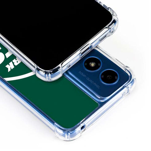 NFL New York Jets Large Logo Moto G Play 4G (2024) Clear Case