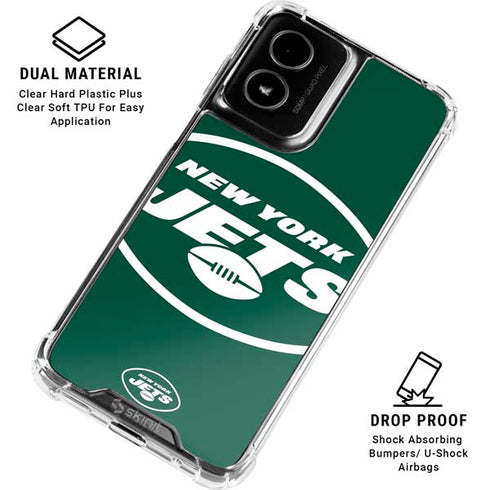 NFL New York Jets Large Logo Moto G Power 5G (2024) Clear Case