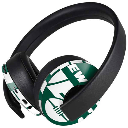 NFL New York Jets Large Logo PlayStation 4 Gold Wireless Headset Skin
