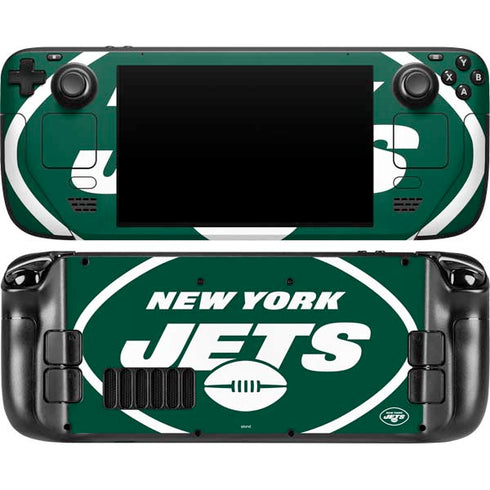 NFL New York Jets Large Logo Steam Deck Handheld Gaming Computer OLED Skin