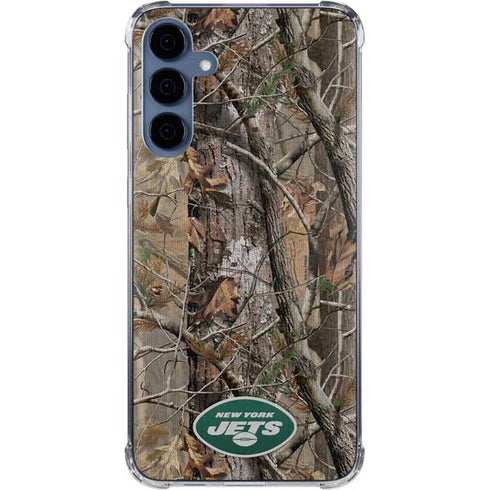 NFL New York Jets Realtree AP Camo Galaxy A55 5G Clear Case