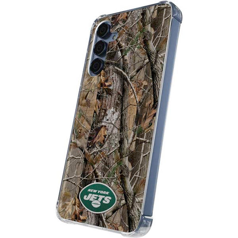 NFL New York Jets Realtree AP Camo Galaxy A55 5G Clear Case