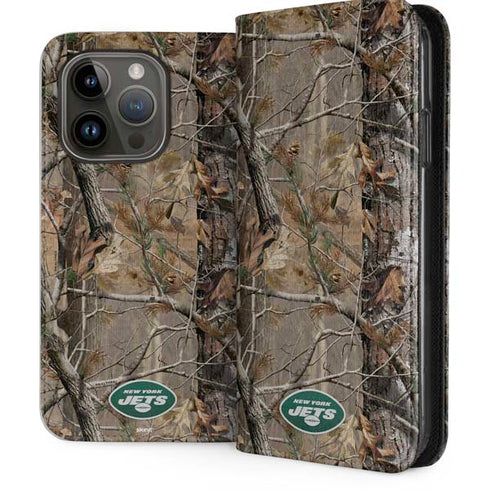 NFL New York Jets Realtree AP Camo iPhone 15 Pro Folio Case