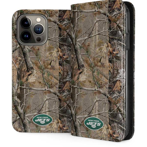 NFL New York Jets Realtree AP Camo iPhone 15 Pro Max Folio Case