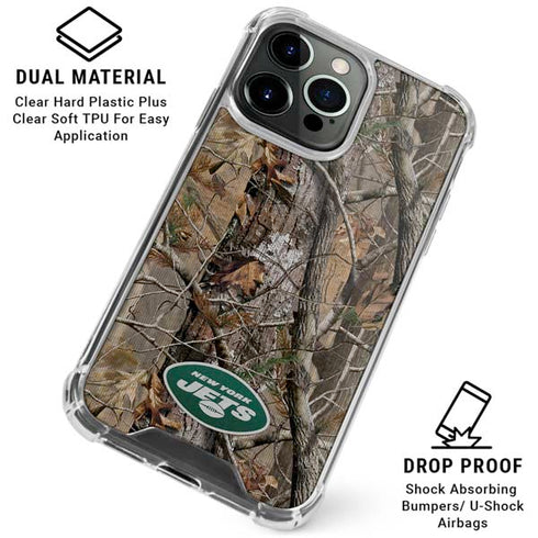 NFL New York Jets Realtree AP Camo iPhone 16 Pro Clear Case