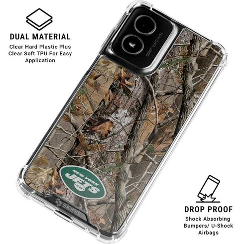 NFL New York Jets Realtree AP Camo Moto G Power 5G (2024) Clear Case