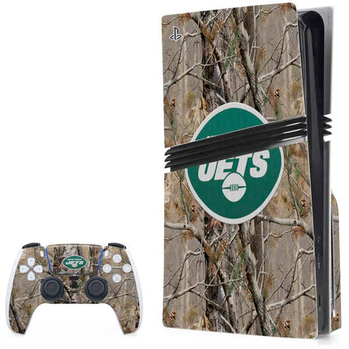 NFL New York Jets Realtree AP Camo PS5 Pro Disk Bundle Skin