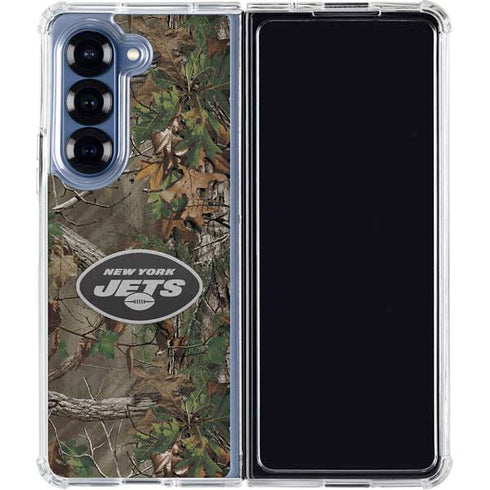 NFL New York Jets Realtree Xtra Green Camo Galaxy Z Fold6 Clear Case