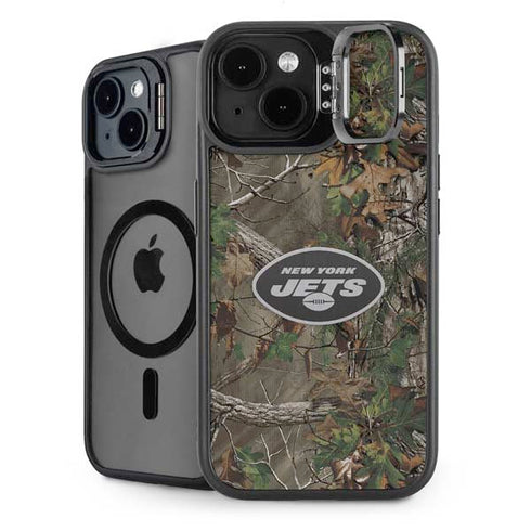 NFL New York Jets Realtree Xtra Green Camo iPhone 15 Plus Kickstand Case