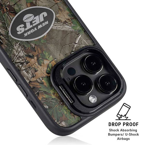 NFL New York Jets Realtree Xtra Green Camo iPhone 15 Pro Kickstand Case