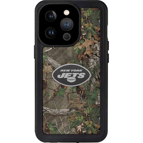NFL New York Jets Realtree Xtra Green Camo iPhone 15 Pro Waterproof Case