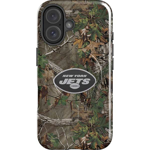 NFL New York Jets Realtree Xtra Green Camo iPhone 16 Magsafe Impact Case