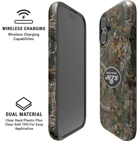 NFL New York Jets Realtree Xtra Green Camo iPhone 16 Plus Magsafe Impact Case