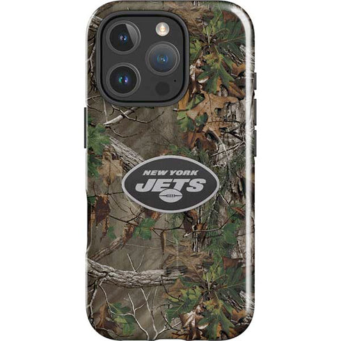 NFL New York Jets Realtree Xtra Green Camo iPhone 16 Pro Magsafe Impact Case