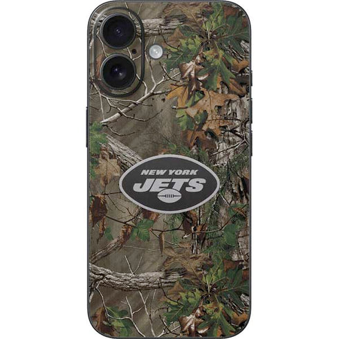 NFL New York Jets Realtree Xtra Green Camo iPhone 16 Skin