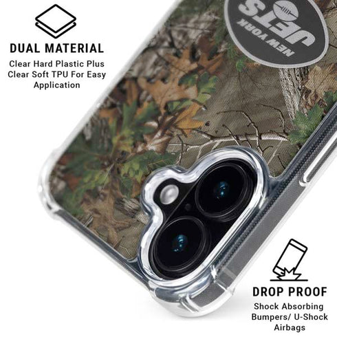 NFL New York Jets Realtree Xtra Green Camo iPhone 17 Clear Case