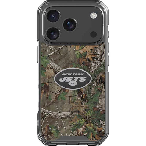 NFL New York Jets Realtree Xtra Green Camo iPhone 18 Pro Clear Case