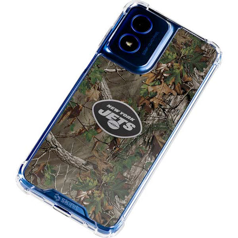 NFL New York Jets Realtree Xtra Green Camo Moto G 5G (2024) Clear Case