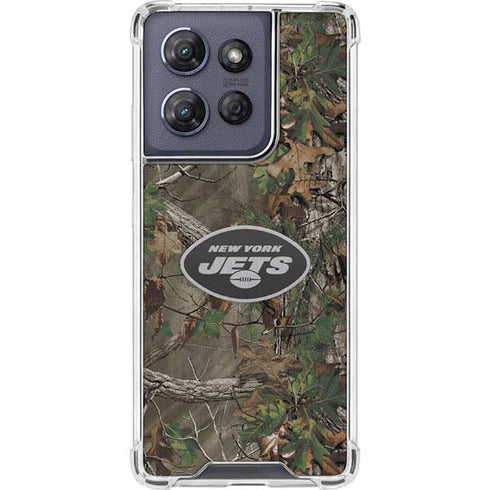 NFL New York Jets Realtree Xtra Green Camo Moto G Play 5G (2025) Clear Case