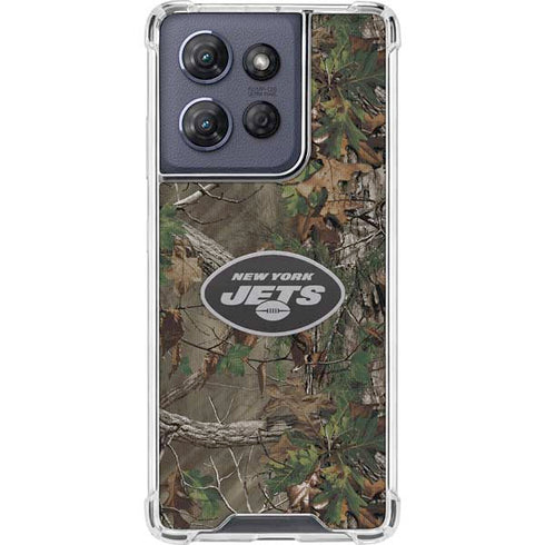 NFL New York Jets Realtree Xtra Green Camo Moto G Stylus 5G (2025) Clear Case