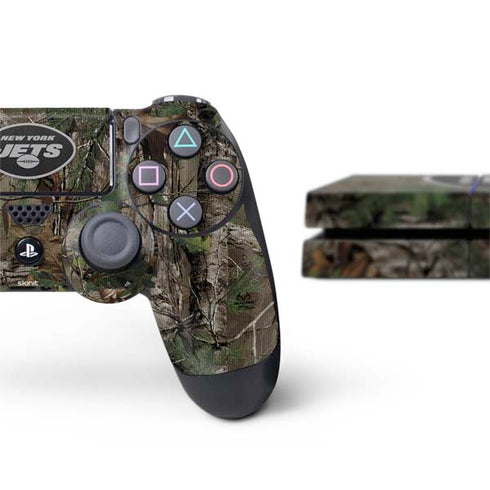 NFL New York Jets Realtree Xtra Green Camo PS4 Console and Controller Bundle Skin