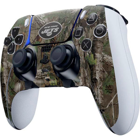 NFL New York Jets Realtree Xtra Green Camo PS5 DualSense Edge Pro Controller Skin