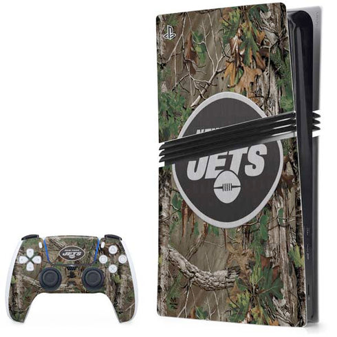 NFL New York Jets Realtree Xtra Green Camo PS5 Pro Bundle Skin