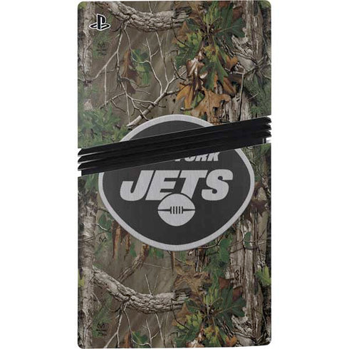 NFL New York Jets Realtree Xtra Green Camo PS5 Pro Disk Bundle Skin