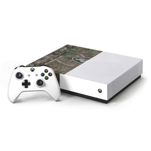 NFL New York Jets Realtree Xtra Green Camo Xbox One S All-Digital Edition Bundle Skin