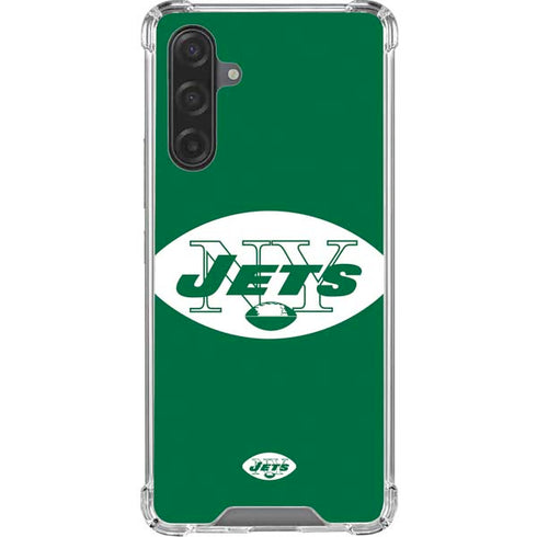NFL New York Jets Retro Logo Galaxy A17 Clear Case