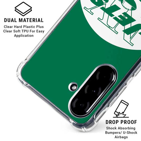 NFL New York Jets Retro Logo Galaxy A36 5G Clear Case
