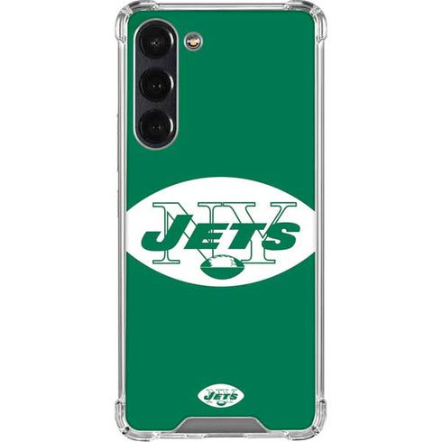 NFL New York Jets Retro Logo Galaxy S24 FE Clear Case