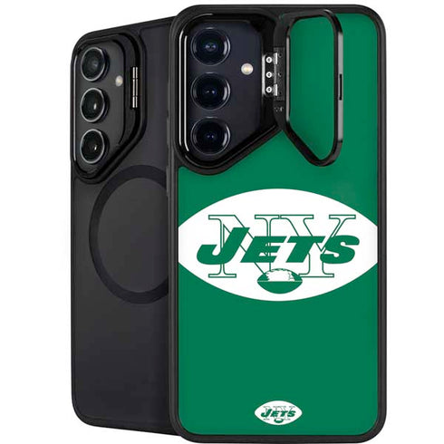 NFL New York Jets Retro Logo Galaxy S24 FE Kickstand Case