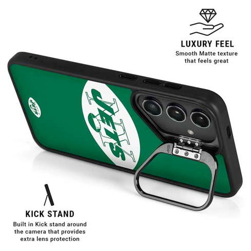 NFL New York Jets Retro Logo Galaxy S25 Kickstand Case