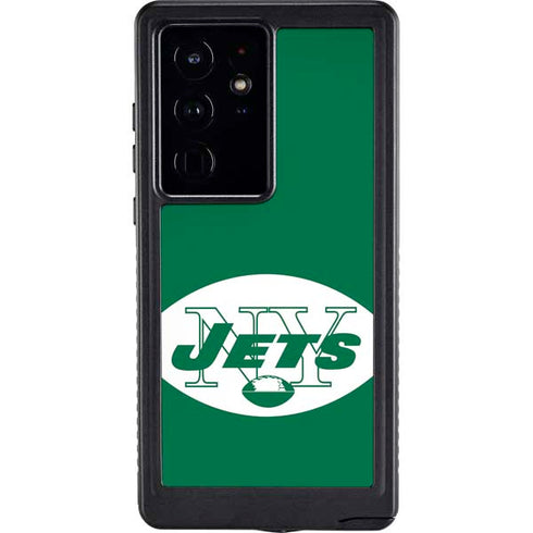 NFL New York Jets Retro Logo Galaxy S24 Ultra Waterproof Case
