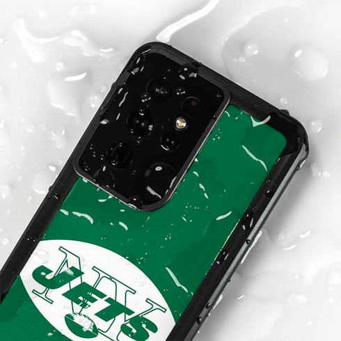 NFL New York Jets Retro Logo Galaxy S24 Ultra Waterproof Case
