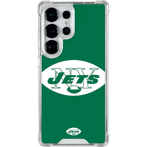 NFL New York Jets Retro Logo Galaxy S25 Ultra Clear Case